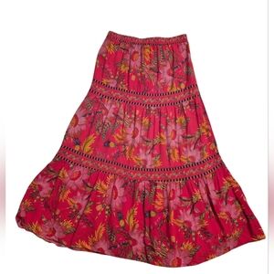 RACHEL Rachel Roy Vibrant Floral A-Line Skirt Size Small